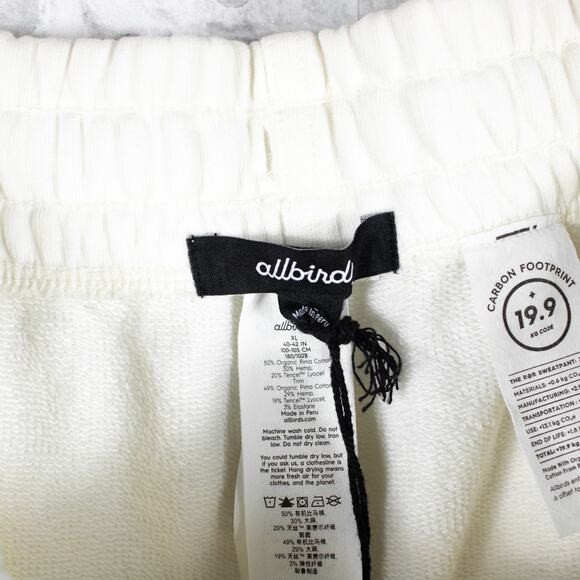 Allbirds R&R Sweatpants Joggers Natural White Men Size Small Athletic Athleisure - Picture 5 of 8